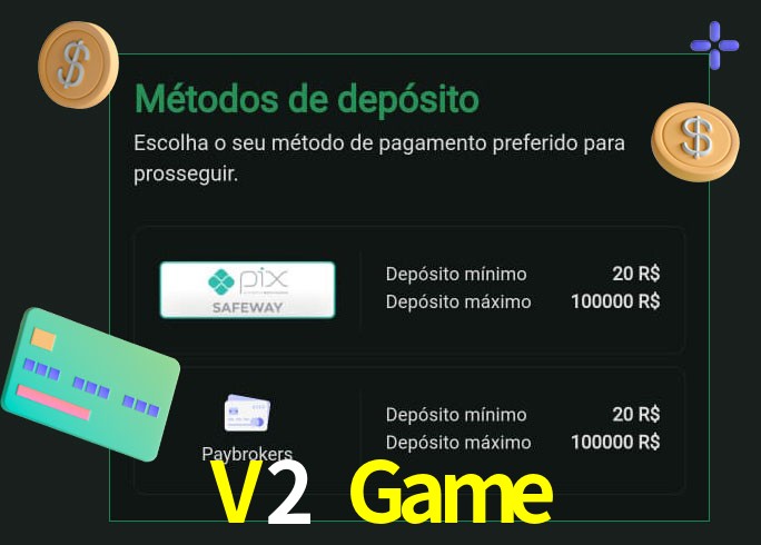 O cassino V2 Game oferece uma grande variedade de métodos de pagamento